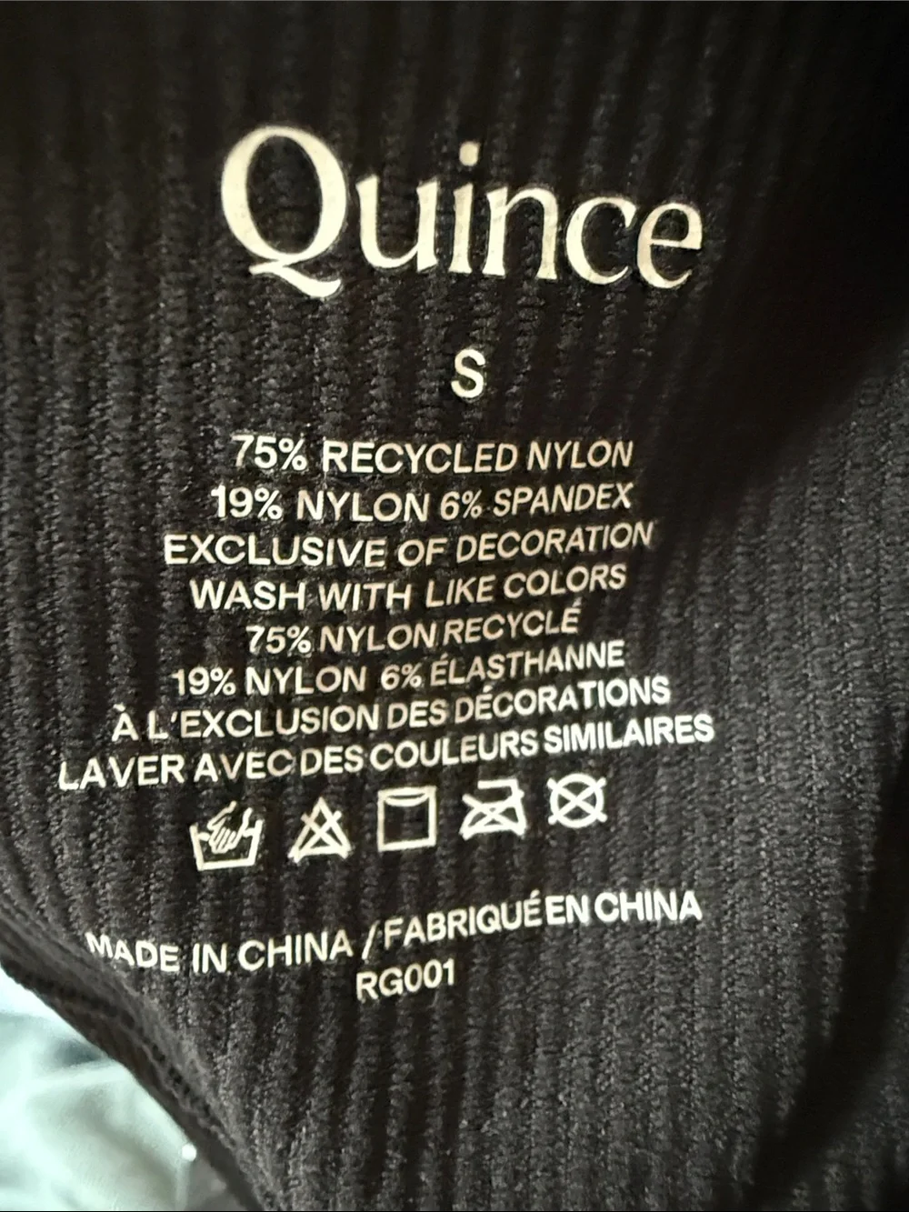 Quince Seamless Ribbed Nursing Bra Crossover Lounge Sz S Black NEW 2 Pack
